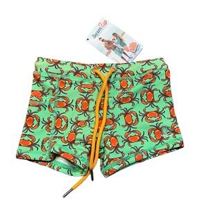 SwimZip Kids 3T Crab Swim Shorts NWT UPF 50 UV Protection Quick Dry